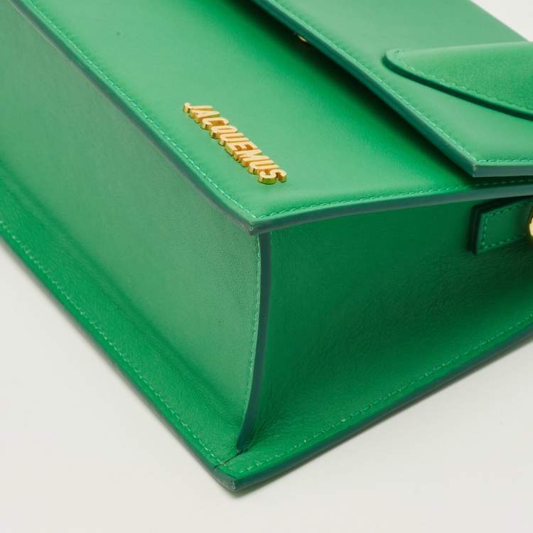 Pre Owned Jacquemus Grand Le Chiquito Green Leather Top Handle Bag
