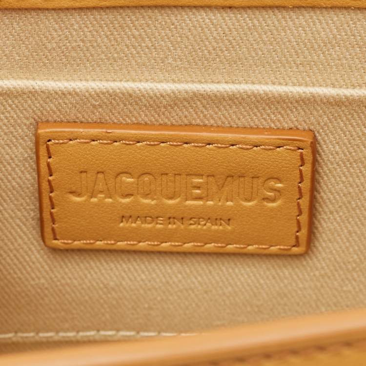 Pre Owned Jacquemus Le Chiquito Noeud Tan Leather Top Handle Bag