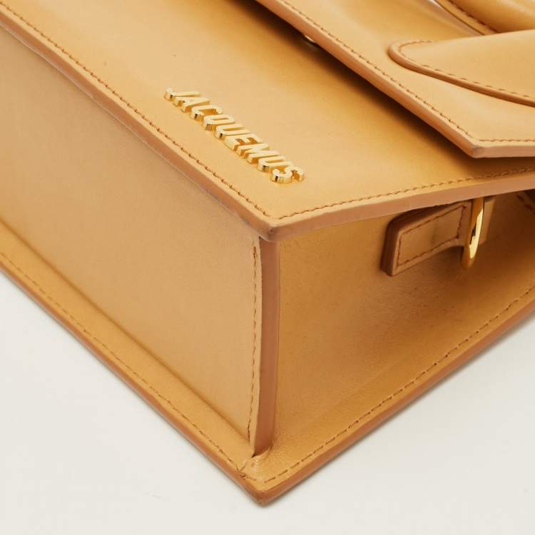 Pre Owned Jacquemus Le Chiquito Noeud Tan Leather Top Handle Bag