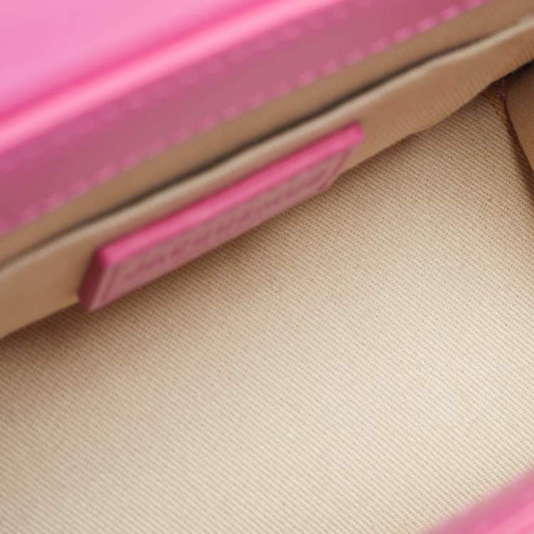 Pre Owned Jacquemus Le Chiquito Moyen Pink Leather Top Handle Bag