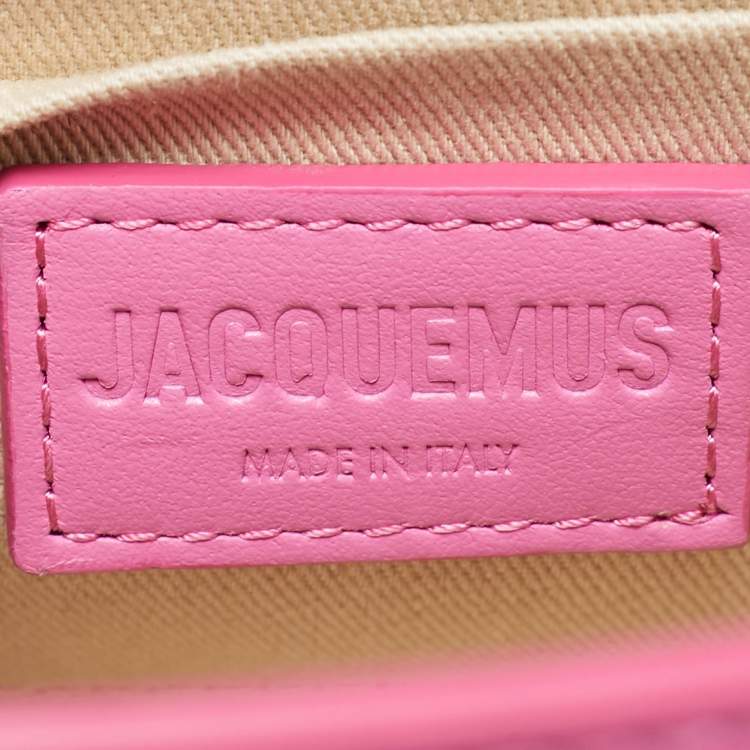 Pre Owned Jacquemus Le Chiquito Moyen Pink Leather Top Handle Bag
