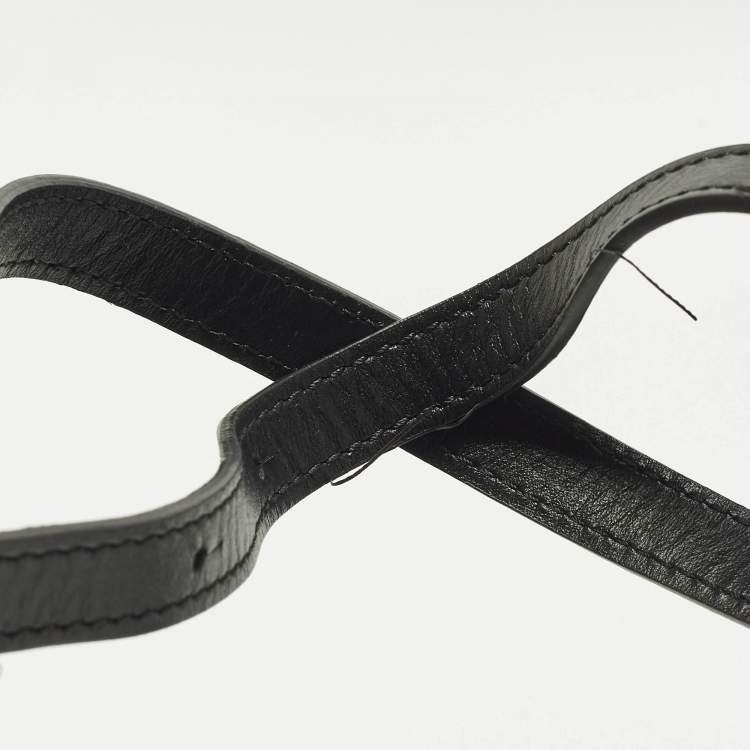 Pre Owned Jacquemus Le Chiquito Moyen Black Leather Top Handle Bag