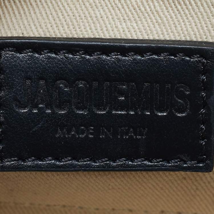 Pre Owned Jacquemus Le Chiquito Noeud Black Leather Top Handle Bag