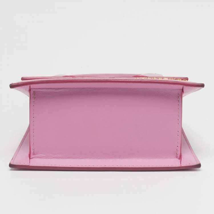 Pre Owned Jacquemus Le Chiquito Moyen Pink Leather Top Handle Bag