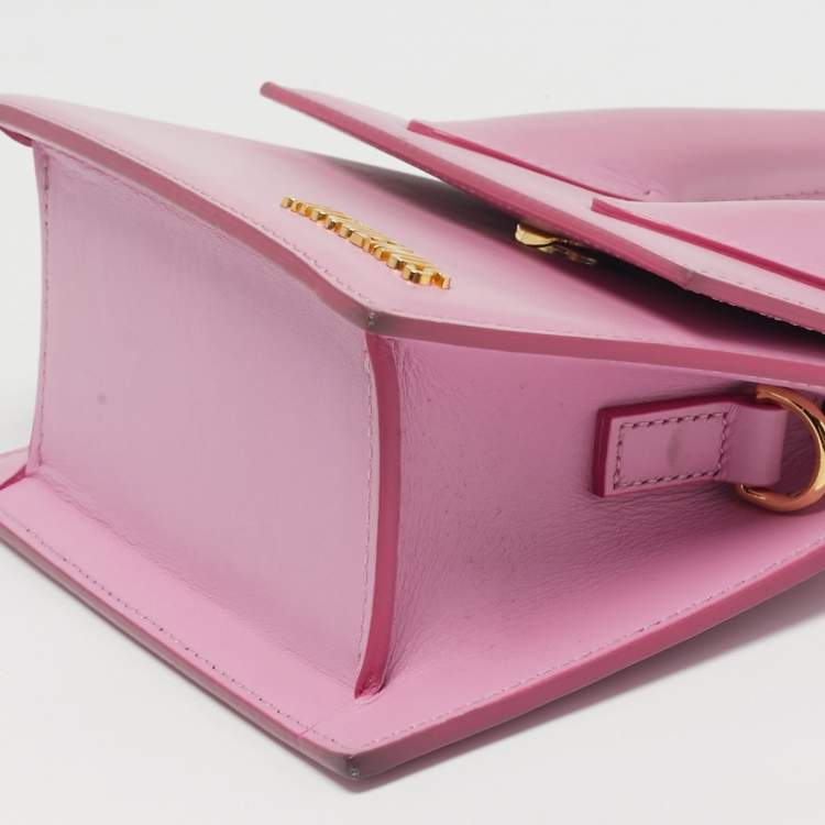 Pre Owned Jacquemus Le Chiquito Moyen Pink Leather Top Handle Bag