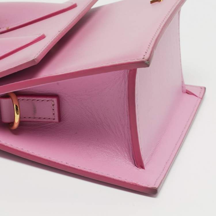 Pre Owned Jacquemus Le Chiquito Moyen Pink Leather Top Handle Bag