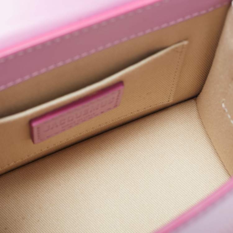 Pre Owned Jacquemus Le Chiquito Moyen Pink Leather Top Handle Bag