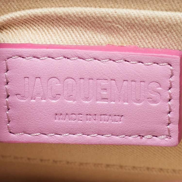 Pre Owned Jacquemus Le Chiquito Moyen Pink Leather Top Handle Bag