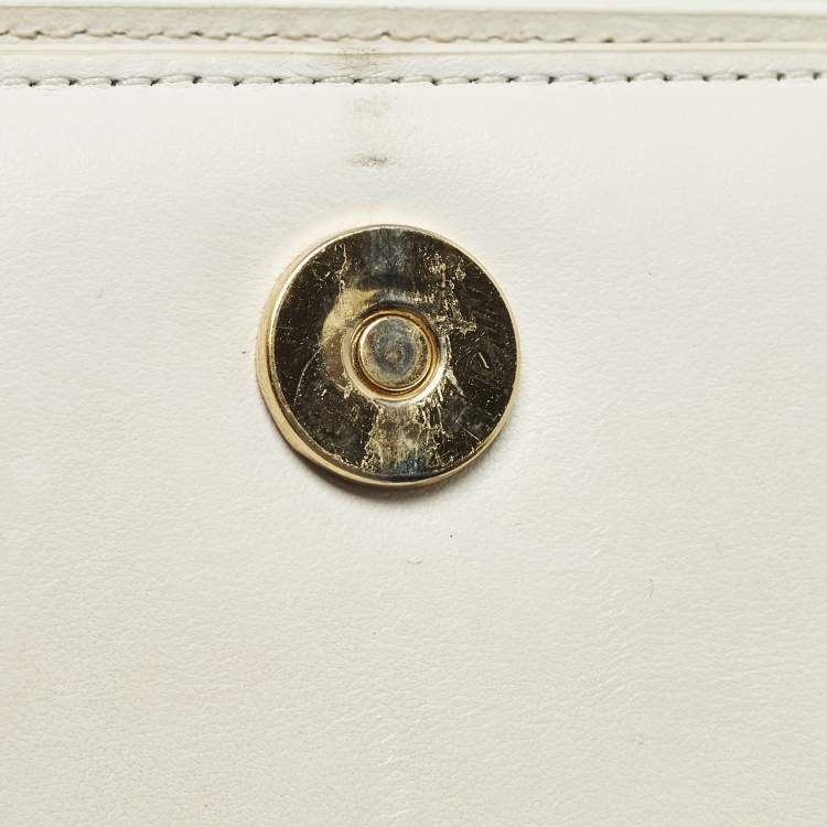 Pre Owned Jacquemus Le Chiquito Mini White Leather Top Handle Bag