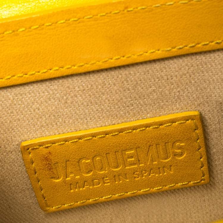 مملوكة مسبقًا Jacquemus Yellow Leather Le Piccolo Shoulder Bag