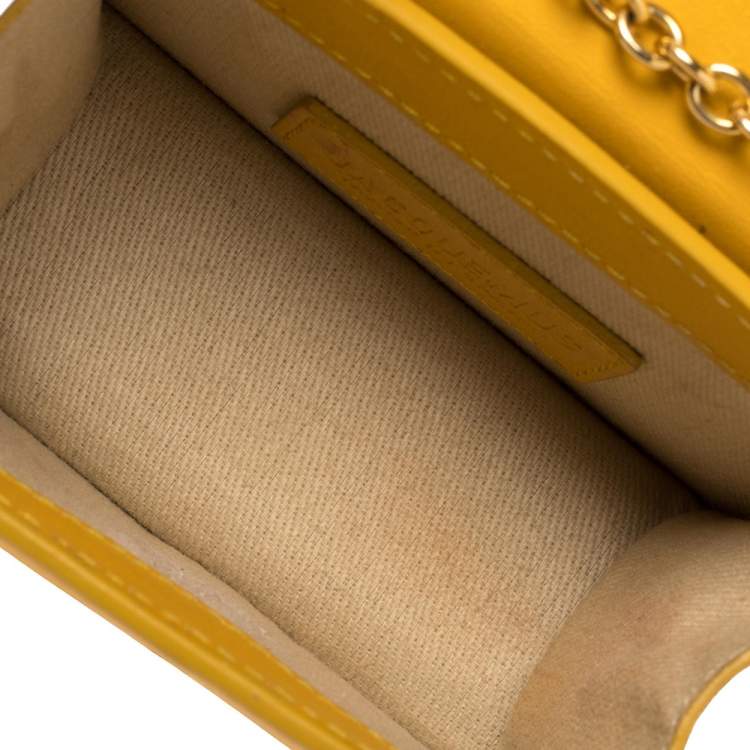 مملوكة مسبقًا Jacquemus Yellow Leather Le Piccolo Shoulder Bag