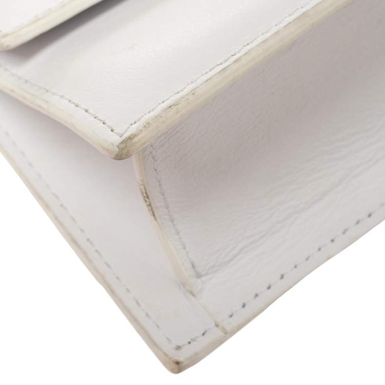 Pre Owned Jacquemus White Leather Le Piccolo Shoulder Bag
