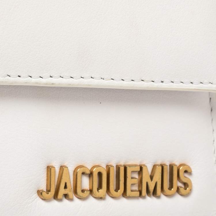 Pre Owned Jacquemus White Leather Le Piccolo Shoulder Bag