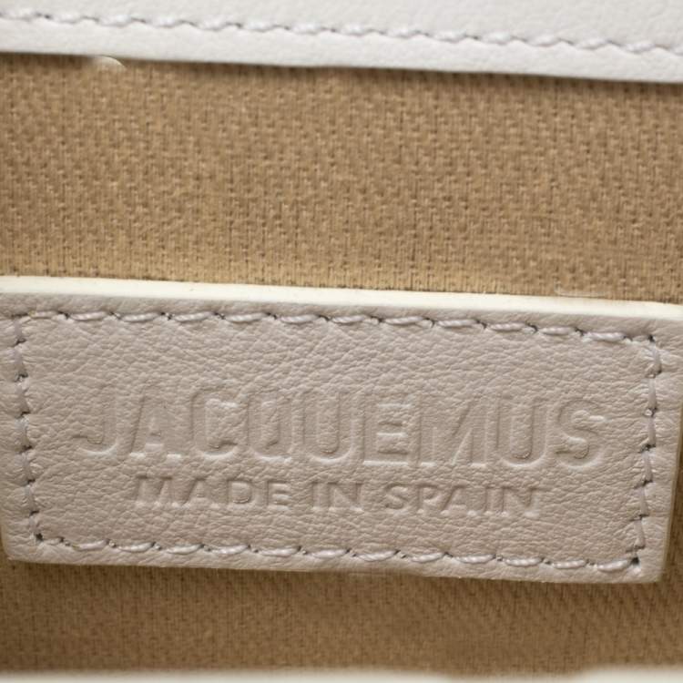 Pre Owned Jacquemus White Leather Le Piccolo Shoulder Bag