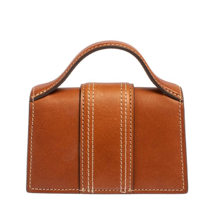 Pre Owned Jacquemus Brown Leather Le Petit Bambino Bag
