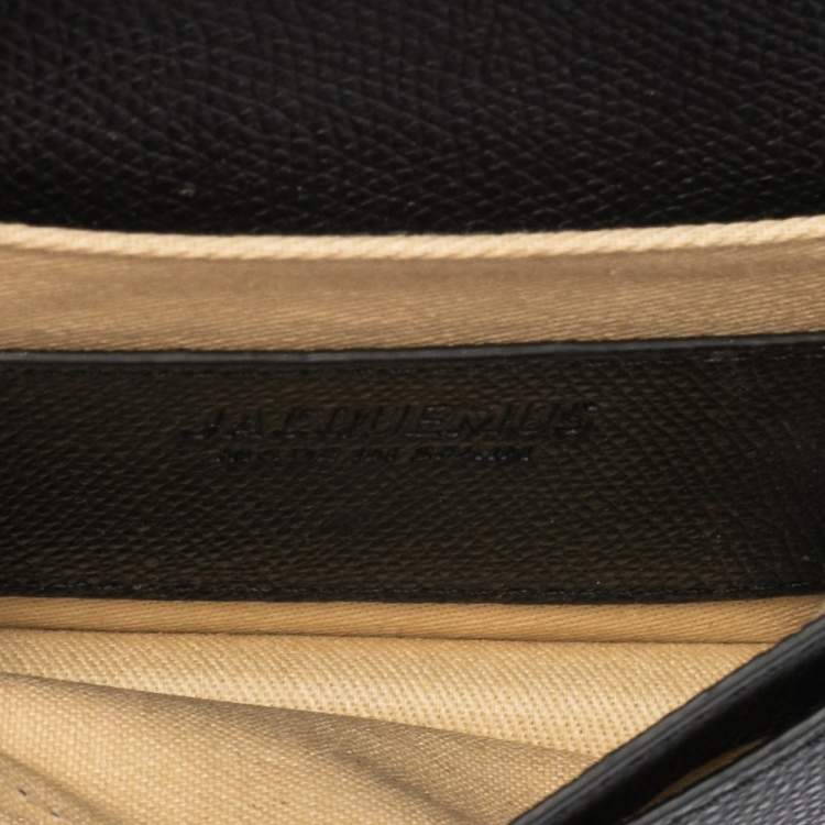 Pre Owned Jacquemus Black Leather La Riviera Double Tour Belt Bag