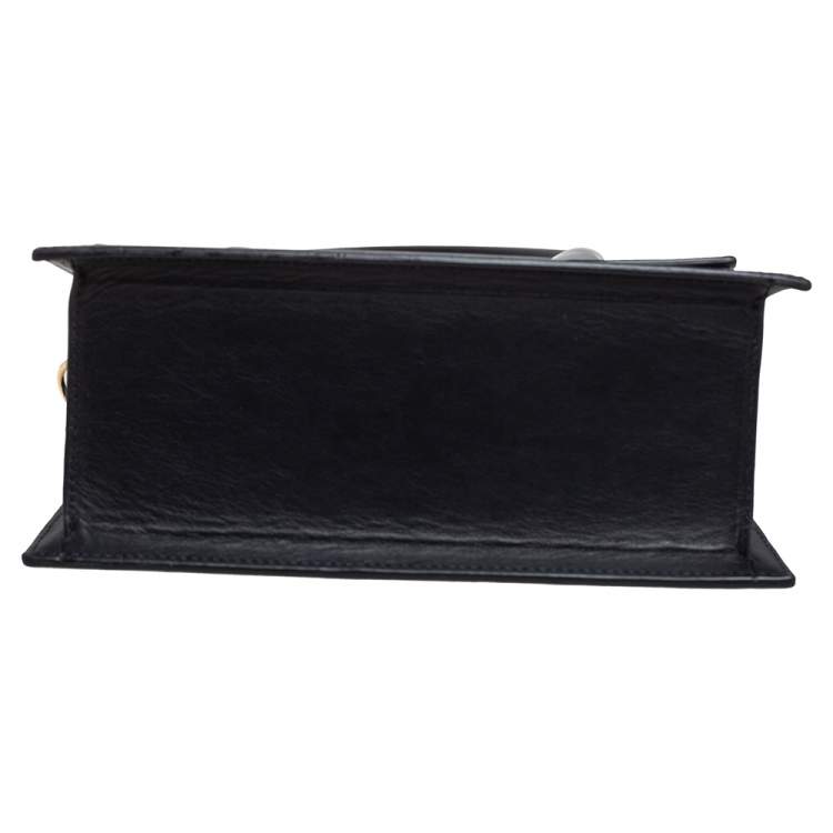Pre Owned Jacquemus Black Leather Grand Le Chiquito Top Handle Bag
