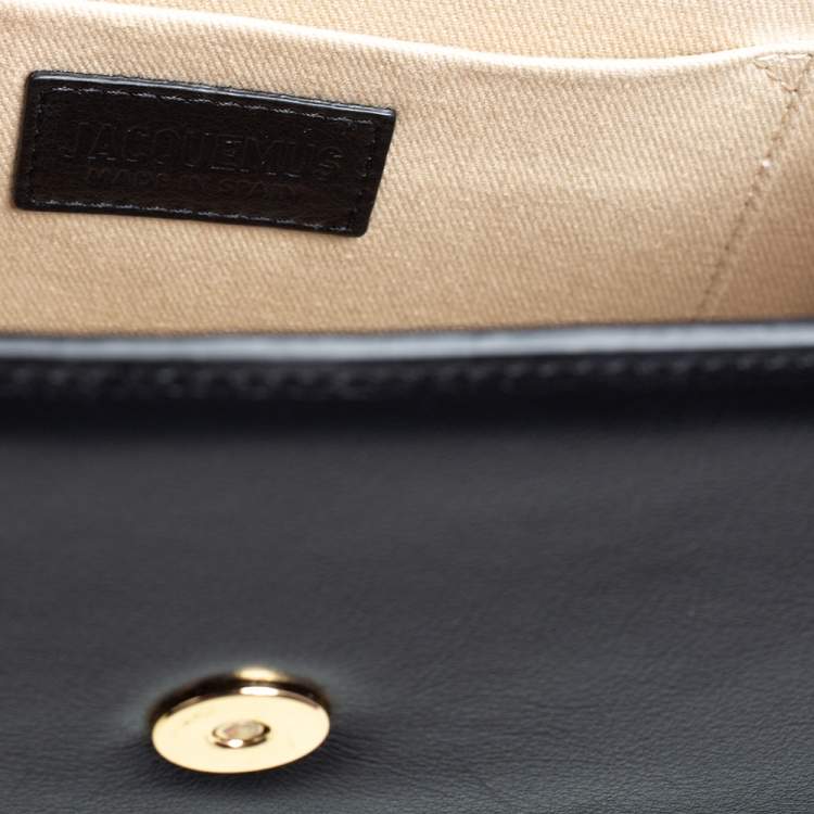 Pre Owned Jacquemus Black Leather Grand Le Chiquito Top Handle Bag
