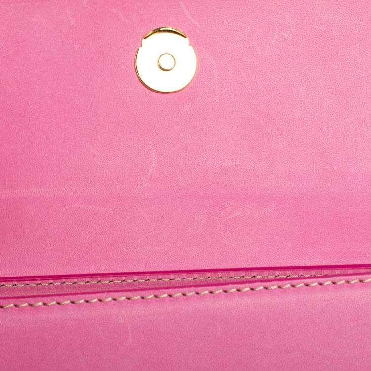 Pre Owned Jacquemus Pink Leather Le Chiquito Moyen Top Handle Bag