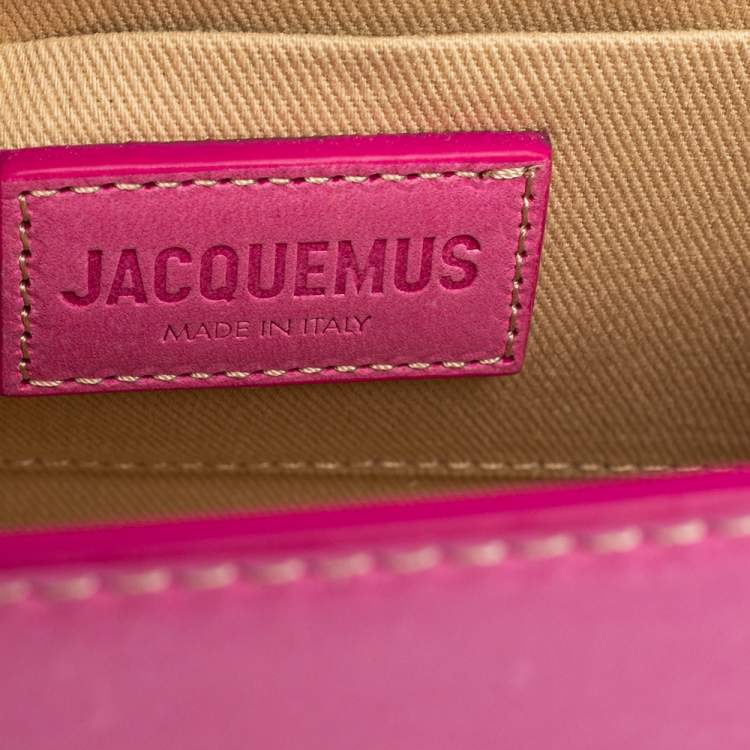 Pre Owned Jacquemus Pink Leather Le Chiquito Moyen Top Handle Bag