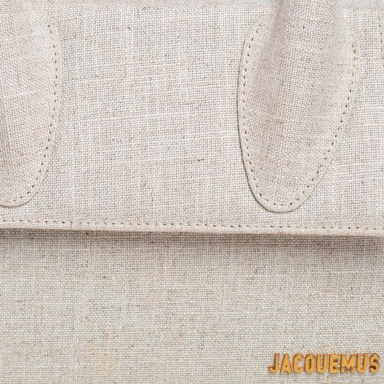Pre Owned Jacquemus Beige Canvas Le grand Chiquito Top Handle Bag