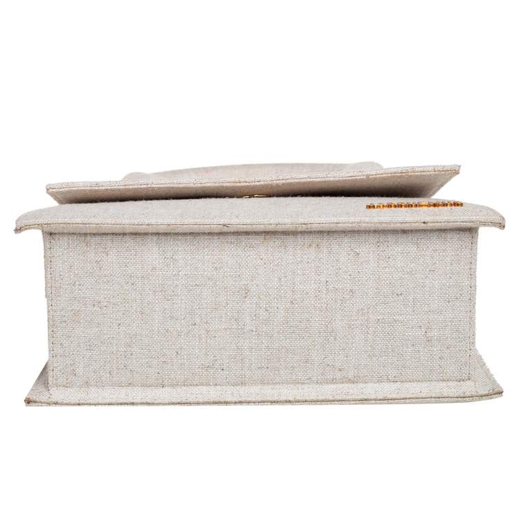 Pre Owned Jacquemus Beige Canvas Le grand Chiquito Top Handle Bag