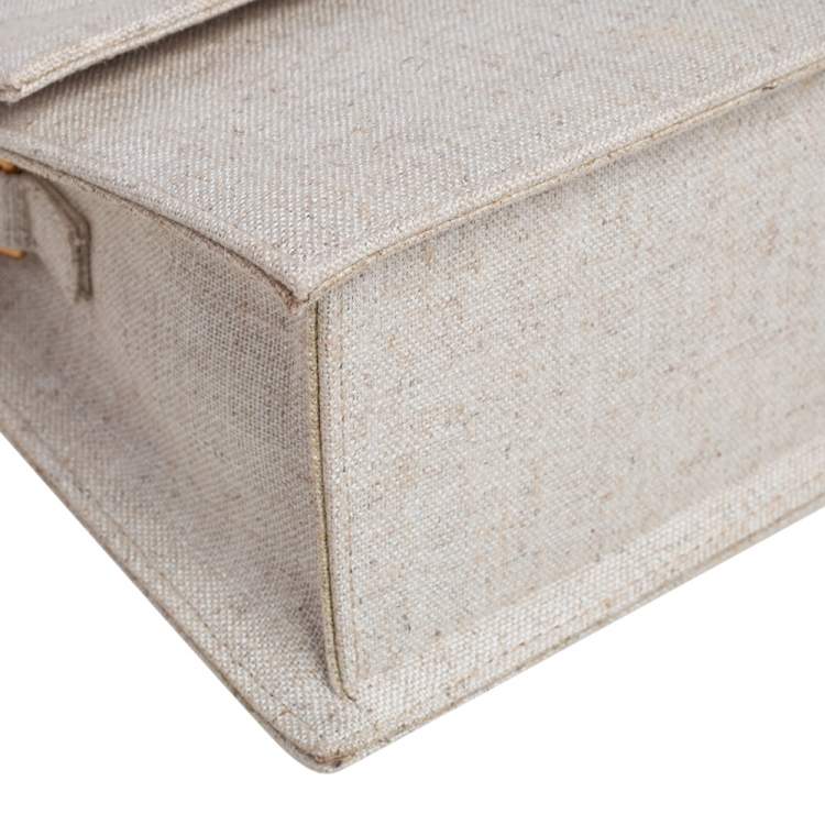Pre Owned Jacquemus Beige Canvas Le grand Chiquito Top Handle Bag