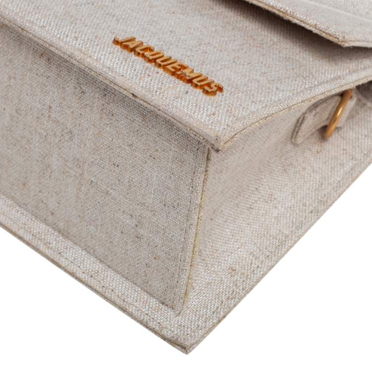 Pre Owned Jacquemus Beige Canvas Le grand Chiquito Top Handle Bag