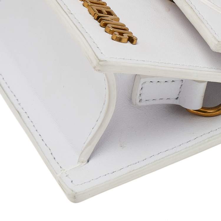 Pre Owned Jacquemus White Leather Le Chiquito Mini Top Handle Bag