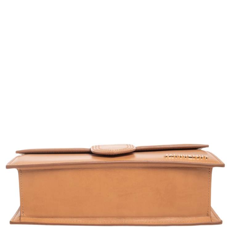 Pre Owned Jacquemus Tan Leather Le Grand Bambino Top Handle Bag