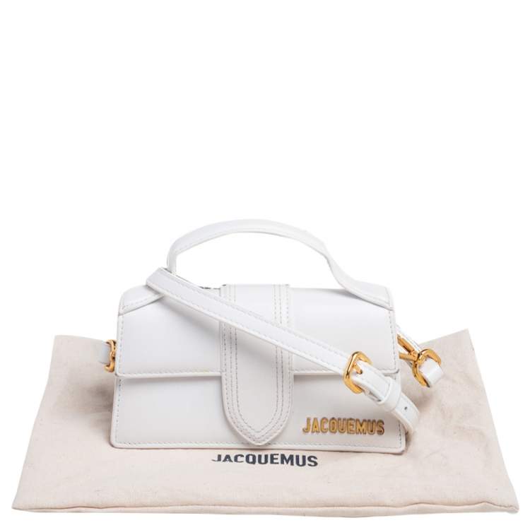 Pre Owned Jacquemus White Leather Le Bambino Crossbody Bag