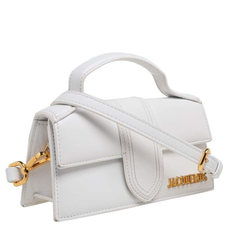 Pre Owned Jacquemus White Leather Le Bambino Crossbody Bag