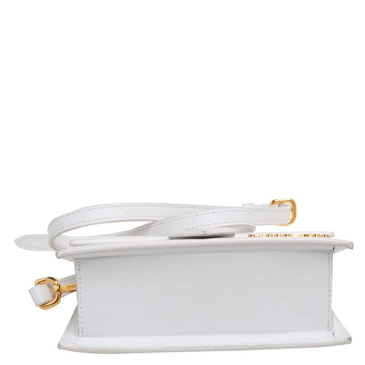 Pre Owned Jacquemus White Leather Le Bambino Crossbody Bag