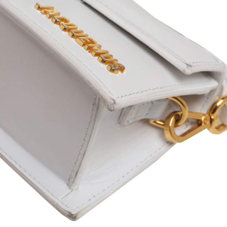 Pre Owned Jacquemus White Leather Le Bambino Crossbody Bag