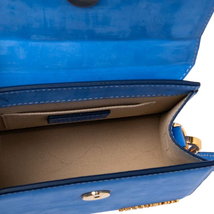 Pre Owned Jacquemus Blue Nubuck Leather Le Chiquito Top Handle Bag