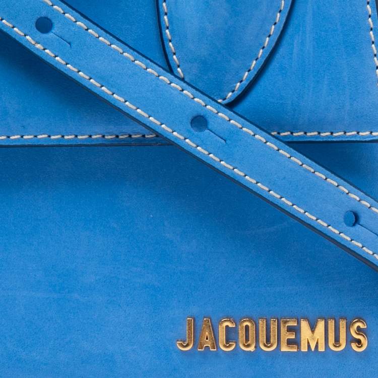 Pre Owned Jacquemus Blue Nubuck Leather Le Chiquito Top Handle Bag