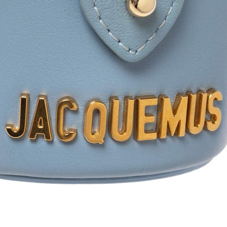 Pre Owned Jacquemus Light Blue Leather Mini Le Vanity Shoulder Bag