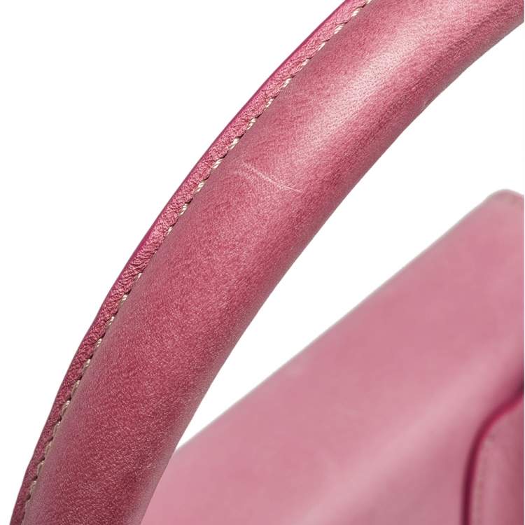 Pre Owned Jacquemus Pink Leather Grand Le Chiquito Top Handle Bag