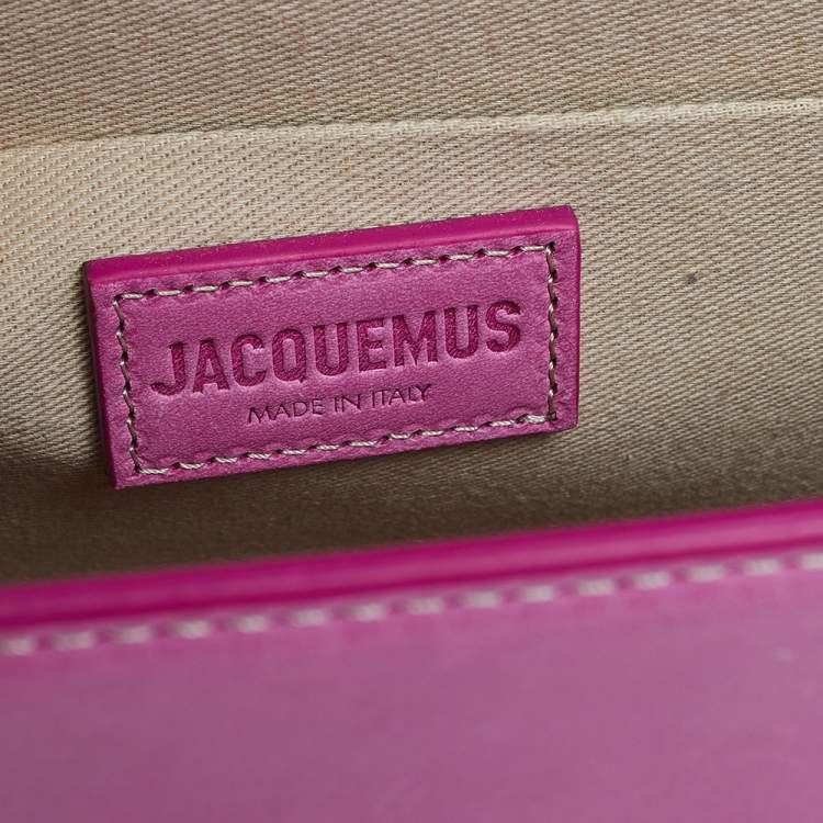 Pre Owned Jacquemus Pink Leather Grand Le Chiquito Top Handle Bag