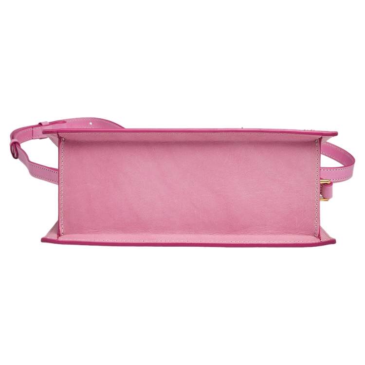 Pre Owned Jacquemus Pink Leather Grand Le Chiquito Top Handle Bag