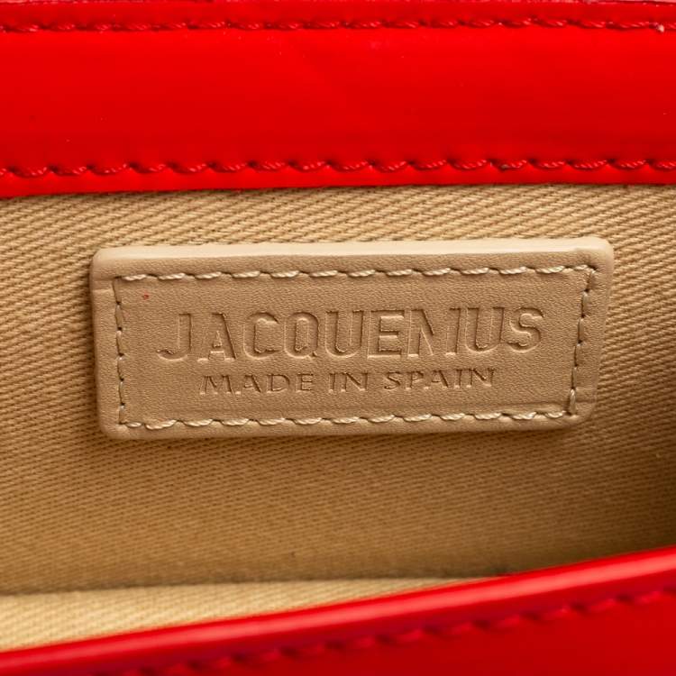 Pre Owned Jacquemus Red Nubuck Leather Le Chiquito La Montagne Top Handle Bag