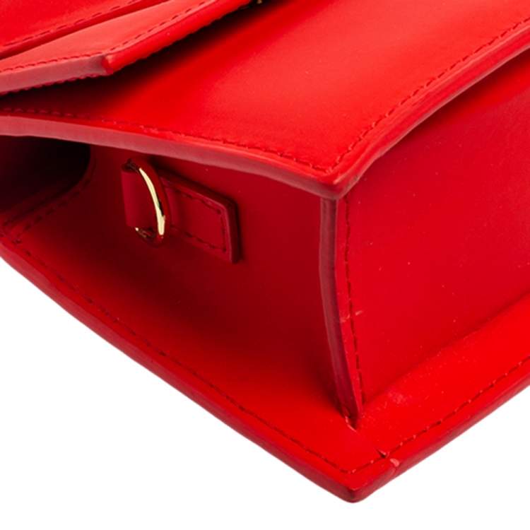Pre Owned Jacquemus Red Nubuck Leather Le Chiquito La Montagne Top Handle Bag
