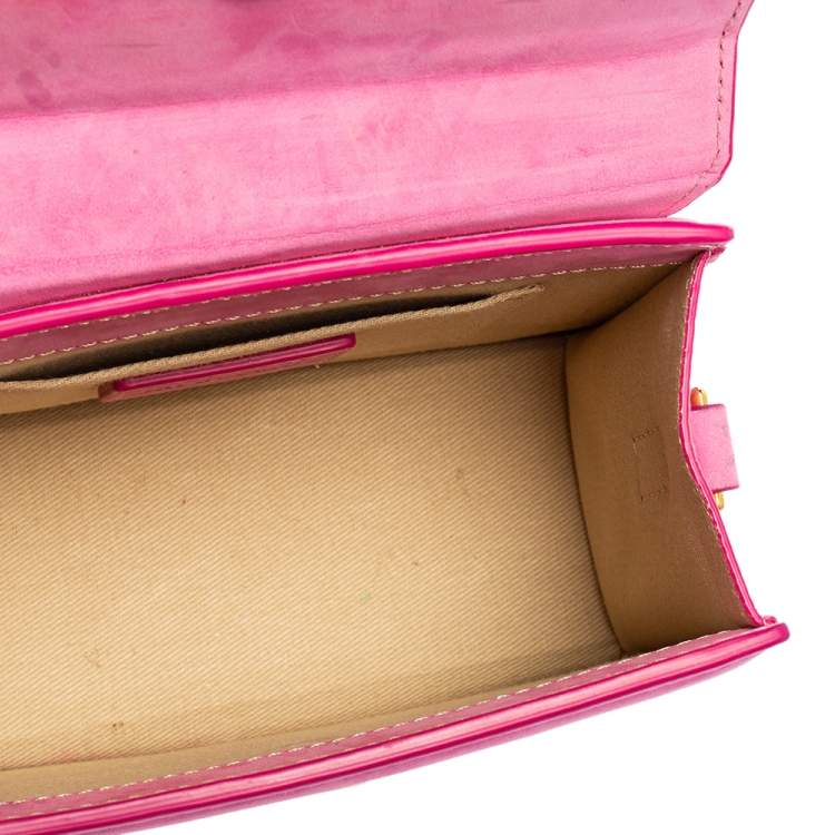 Pre Owned Jacquemus Pink Nubuck Leather Le Chiquito Noeud Top Handle Bag