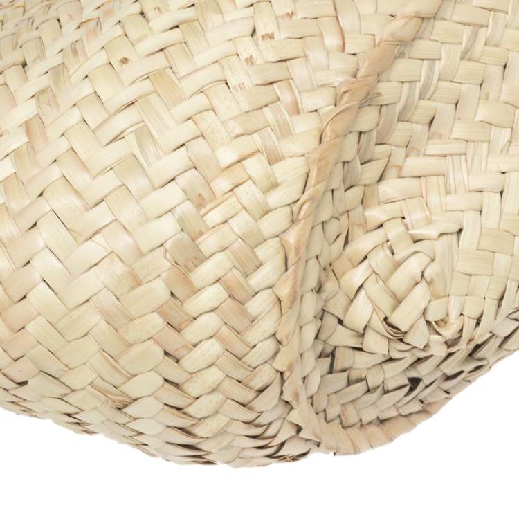 مملوكة مسبقًا Jacquemus Pink/Cream Raffia and Nubuck Leather Le Panier Soleil Basket Bag 