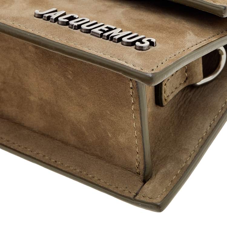 Pre Owned Jacquemus Green Nubuck Leather Le Chiquito Mini Bag