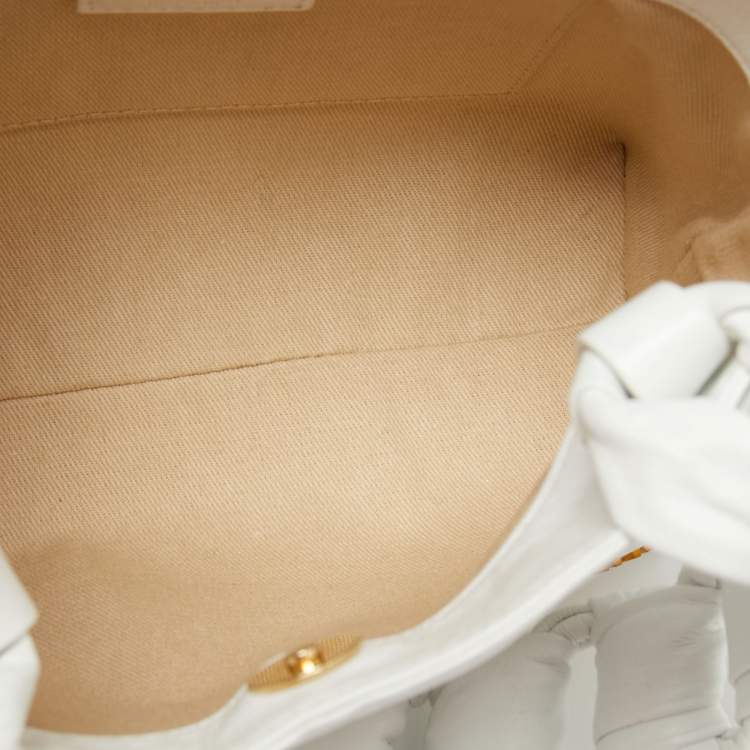 Pre Owned Jacquemus White Leather Le Petit Sac Noeud Tote