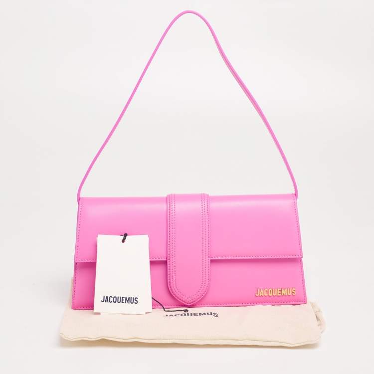 Pre Owned Jacquemus Pink Leather Le Bambino Long Shoulder Bag