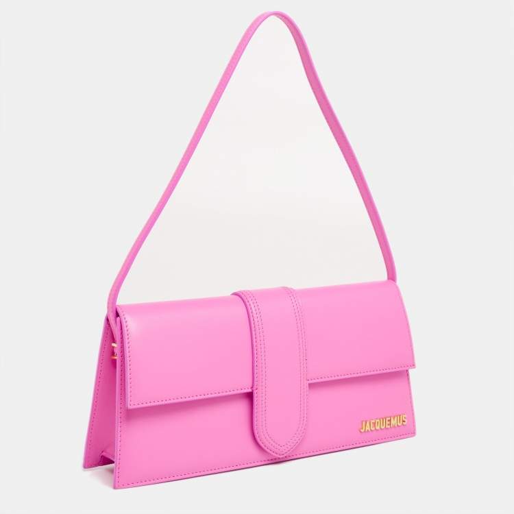 Pre Owned Jacquemus Pink Leather Le Bambino Long Shoulder Bag