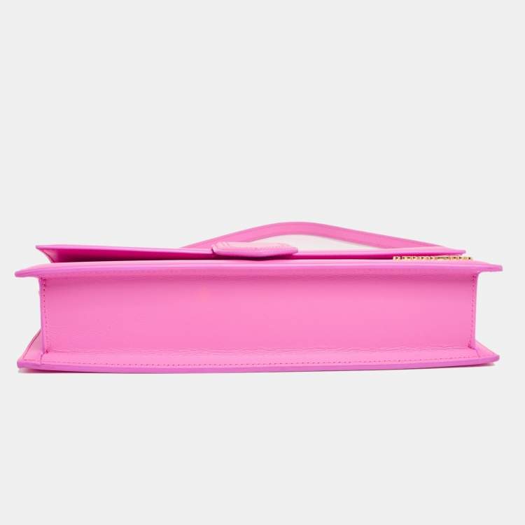 Pre Owned Jacquemus Pink Leather Le Bambino Long Shoulder Bag