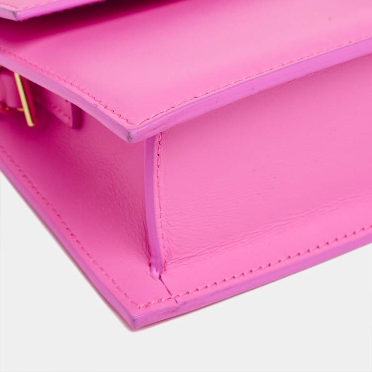 Pre Owned Jacquemus Pink Leather Le Bambino Long Shoulder Bag